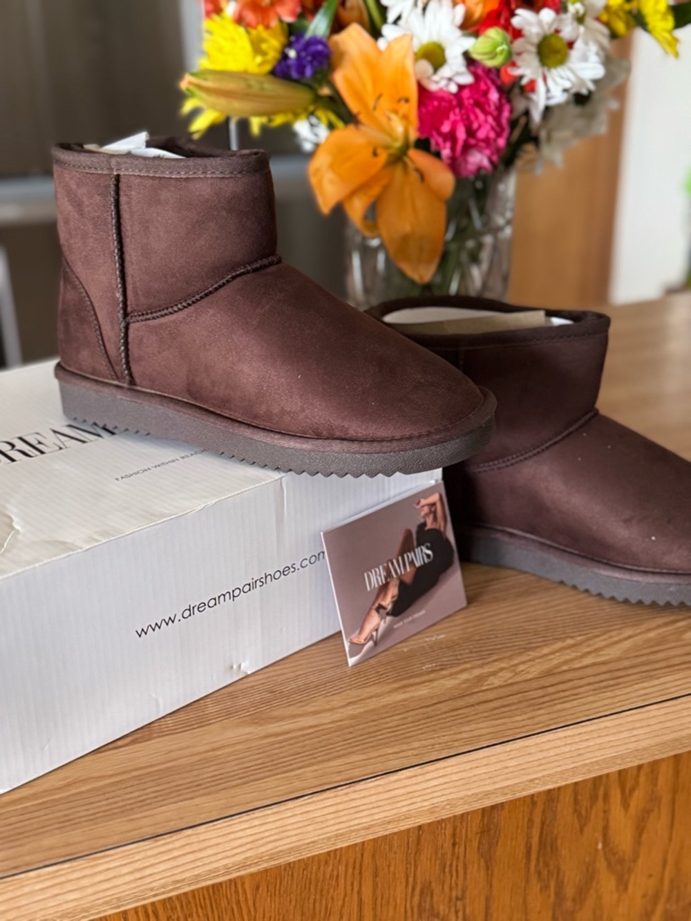Dream Pairs Men’s Dark Brown Suede Ankle Boots